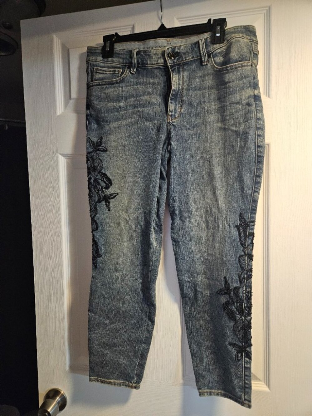 White House Black Market Embroidered Jeans